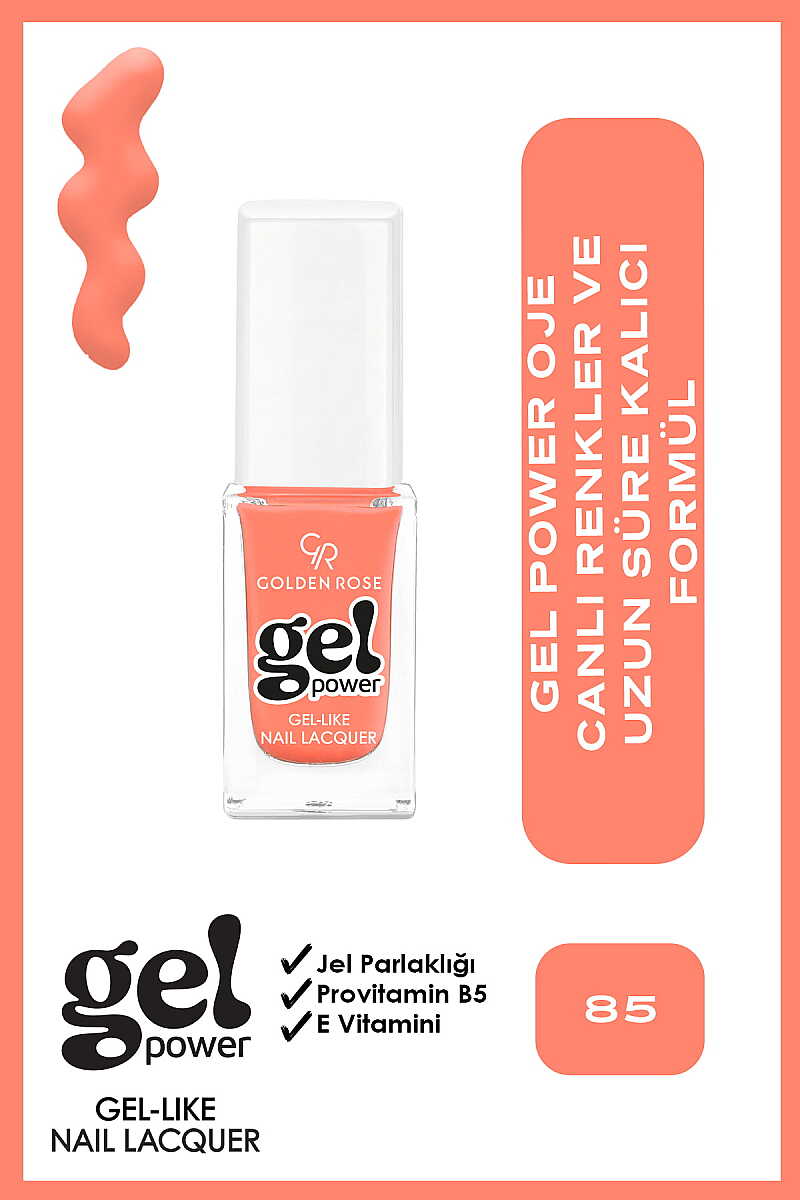 Golden Rose Gel Power Gel-Like Nail Color No:85 10.2ml