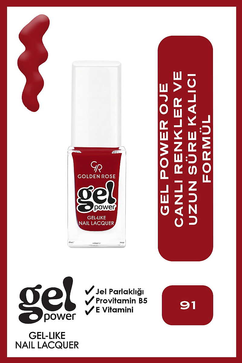 Golden Rose Gel Power Gel-Like Nail Color No:91 10.2ml