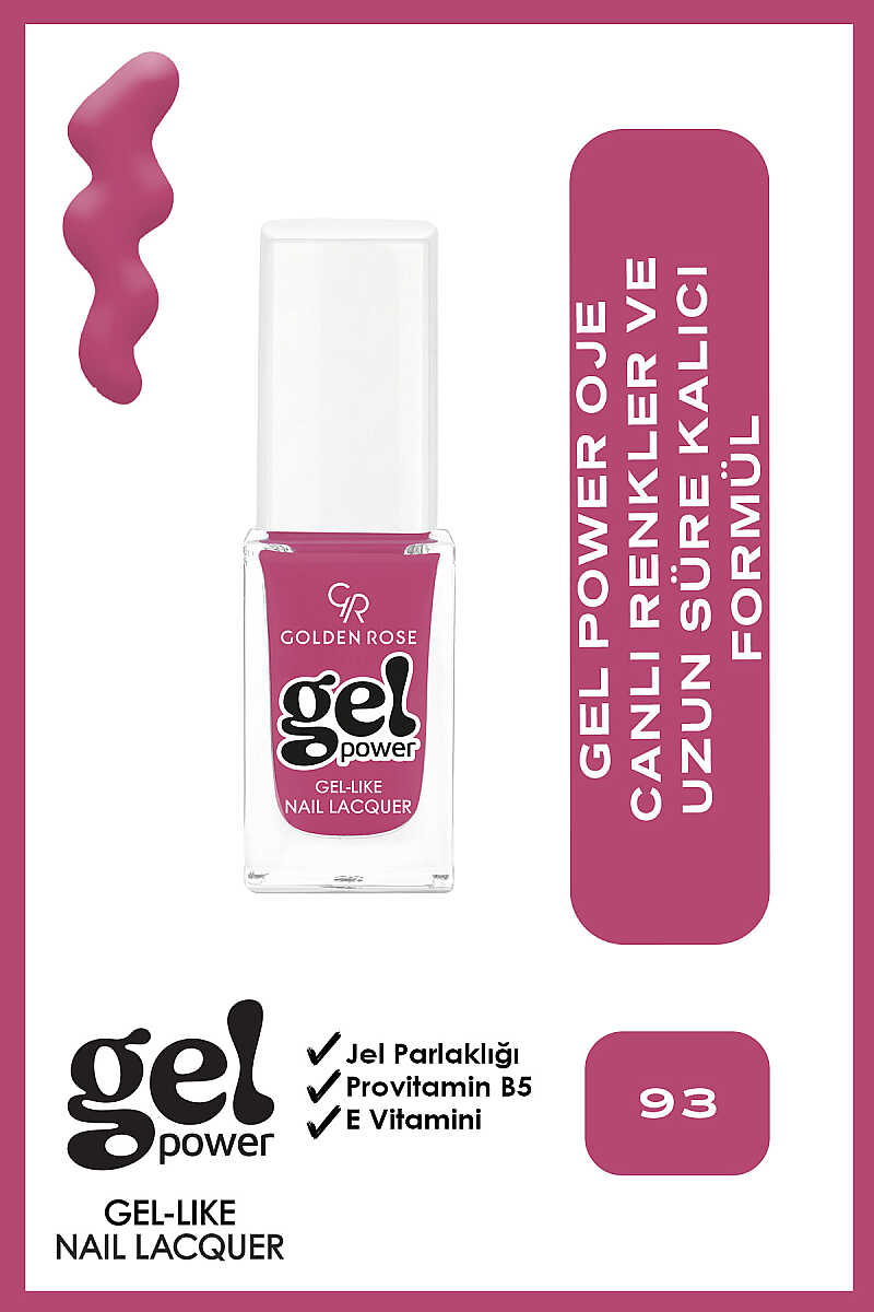 Golden Rose Gel Power Gel-Like Nail Color No:93 10.2ml