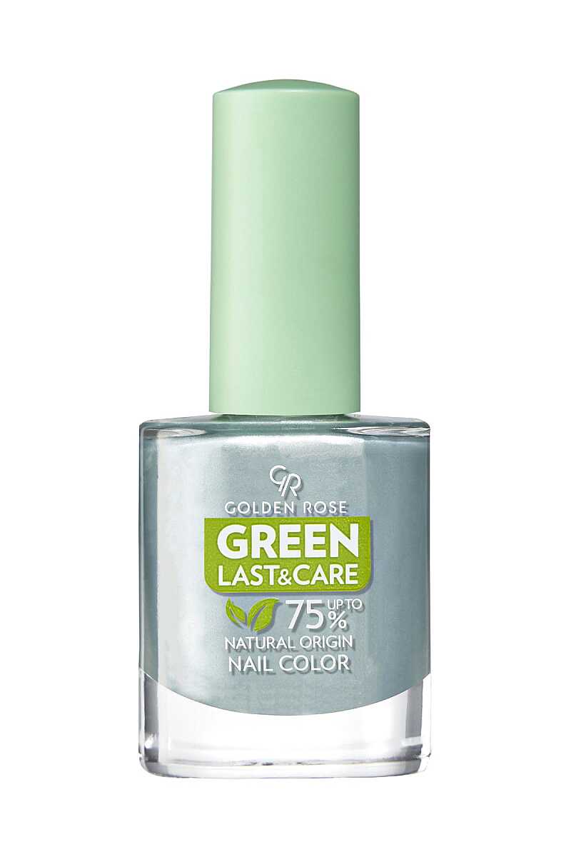 Golden Rose Green Last&Care Nail Color 121 - Vegan Plant-Based Nail Polish