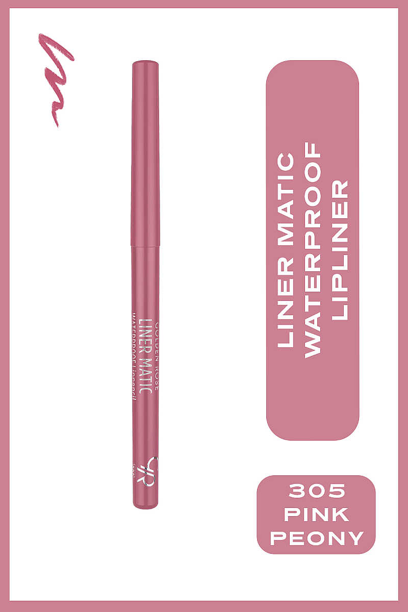 Golden Rose Liner Matic Waterproof Lip Liner 305 Pink Peony