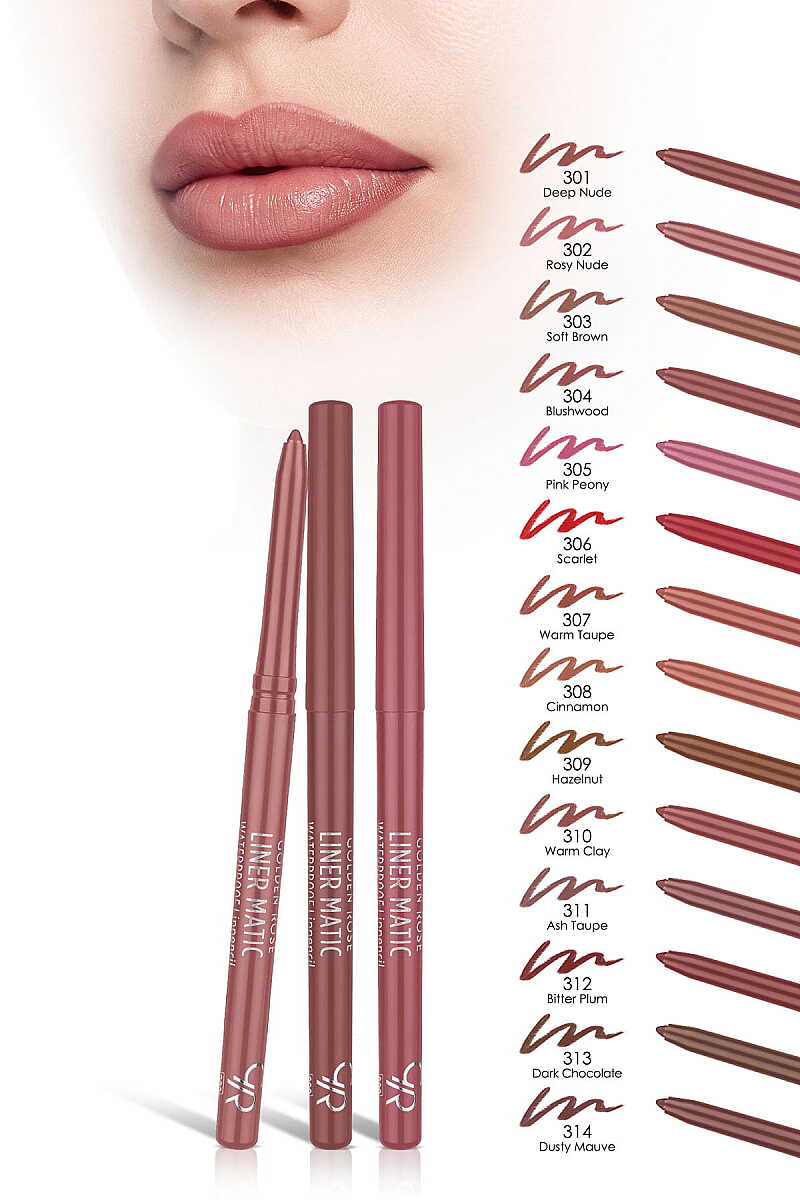 Golden Rose Liner Matic Water Resistant Lip Liner 308 Cinnamon