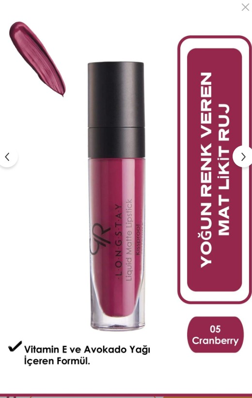 Golden Rose Longstay Liquid Matte Lipstick No:05 5.5ml