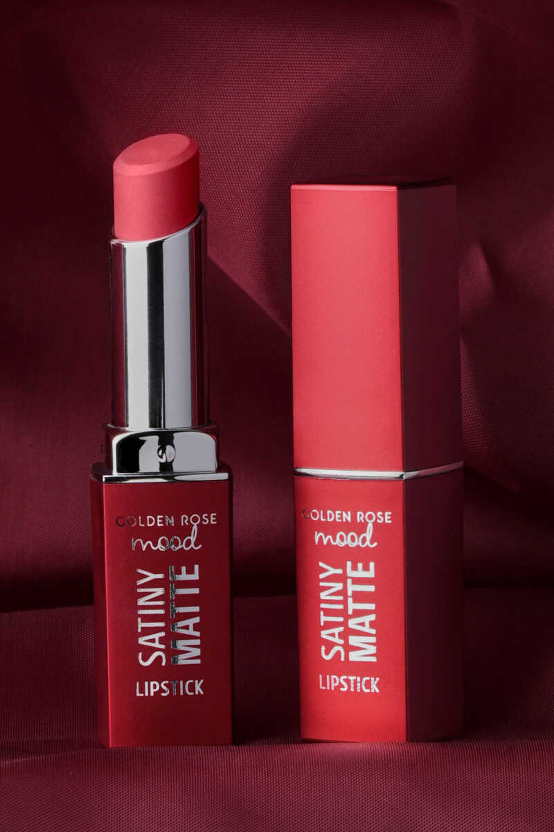 Golden Rose Mood Satiny Matte Lipstick 06 Peach Amber 4.2g