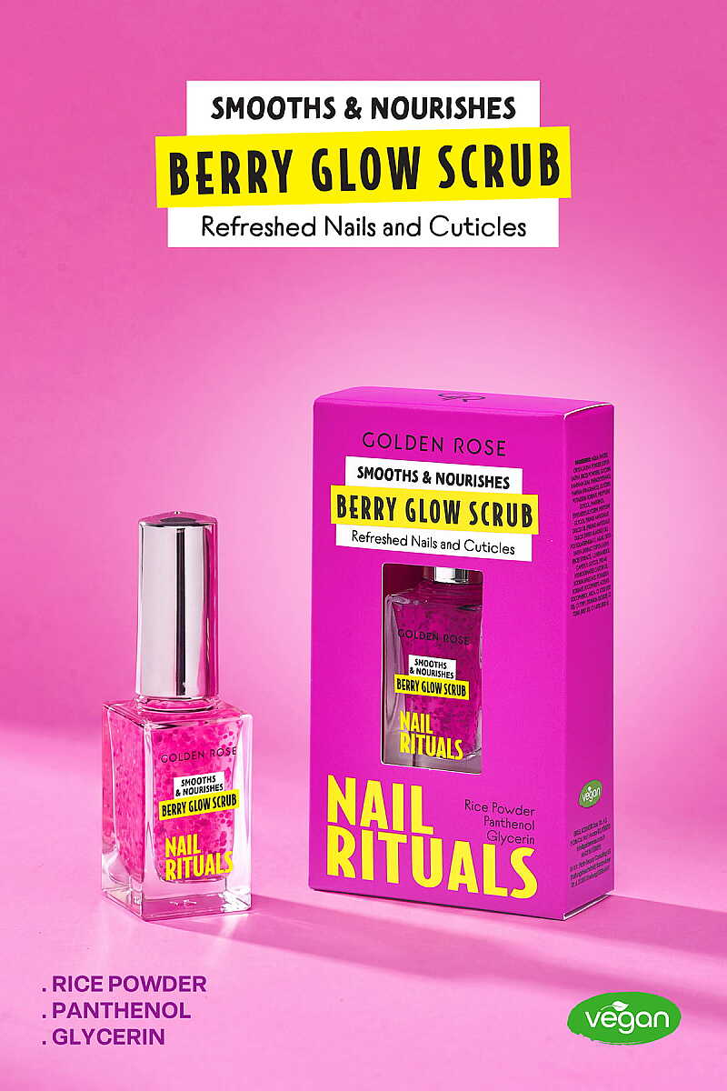Golden Rose Nail Rituals Berry Glow Scrub Smoothing Formula 11ml