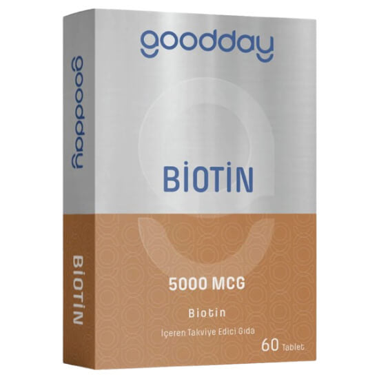 Goodday Biotin 5000 mcg Daily Supplement for Hair &amp; Nails - 60 Tablets