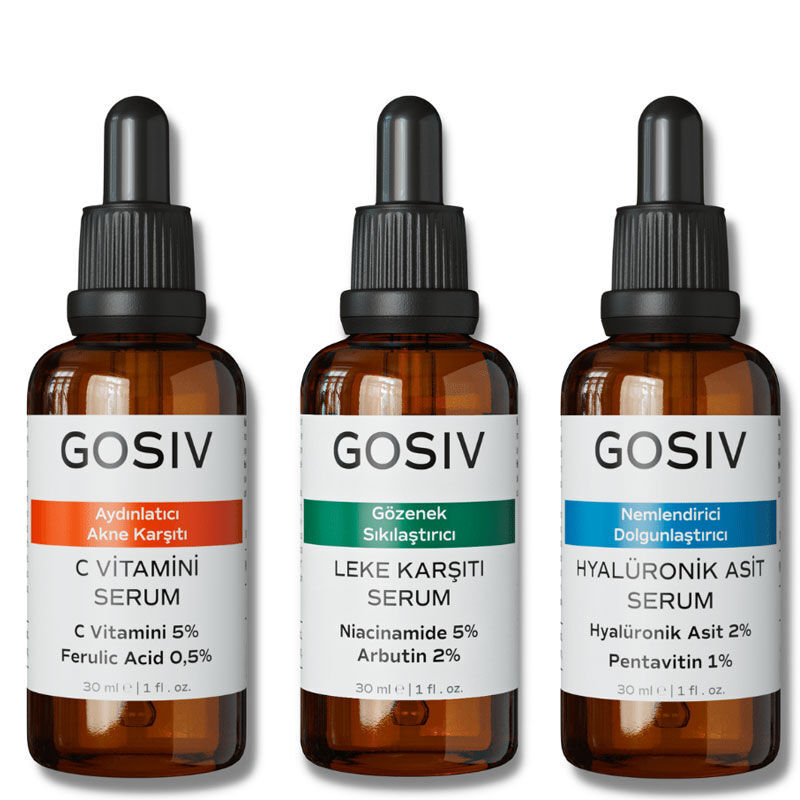 Gosiv Brightening & Hydrating Serum Trio Set 3 x 30ml