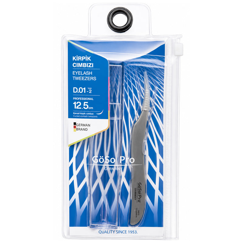 Gosol Pro Eyelash Tweezers for Precision Styling 12.5cm