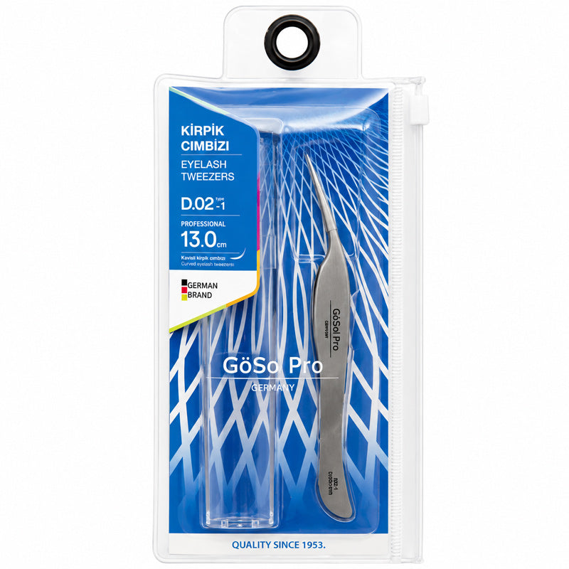 Gosol Pro Eyelash Tweezers Precision Grip 13.0 cm
