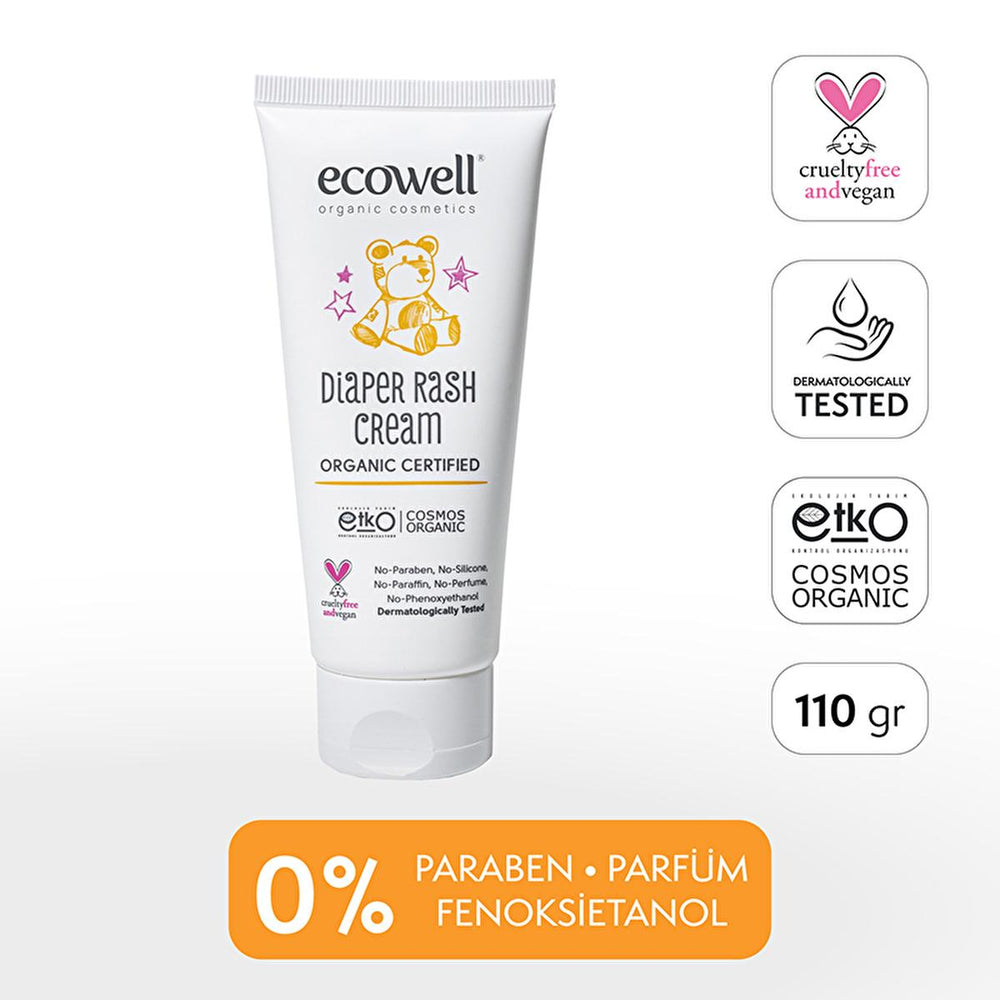 Ecowell Organic Diaper Cream - 110g, Vegan & Hypoallergenic for Newborns - view 7