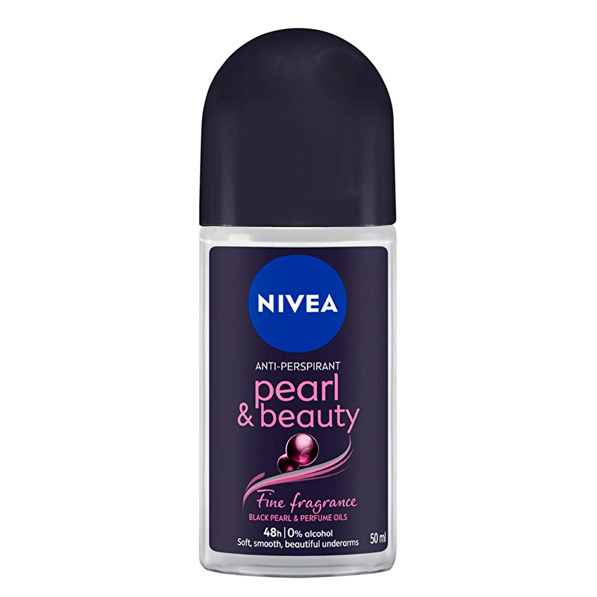 Nivea Pearl & Beauty Deodorant Roll-On for Women - 48-Hour Protection, Alcohol-Free, Fine Fragrance Nivea Pearl & Beauty Roll-On Deodorant 48hr Protection Nivea Pearl & Beauty Deodorant, Women's Roll-On Deodorant, 48-hour deodorant protection, Alcohol-free deodorant, Dermatologically tested deodorant, Women's grooming, Personal care, Anti-perspirant deodorant, Long-lasting fragrance, Sensitive skin care, Black pearl essence, Fine fragrance, Mandarin, Bergamot, Jasmine