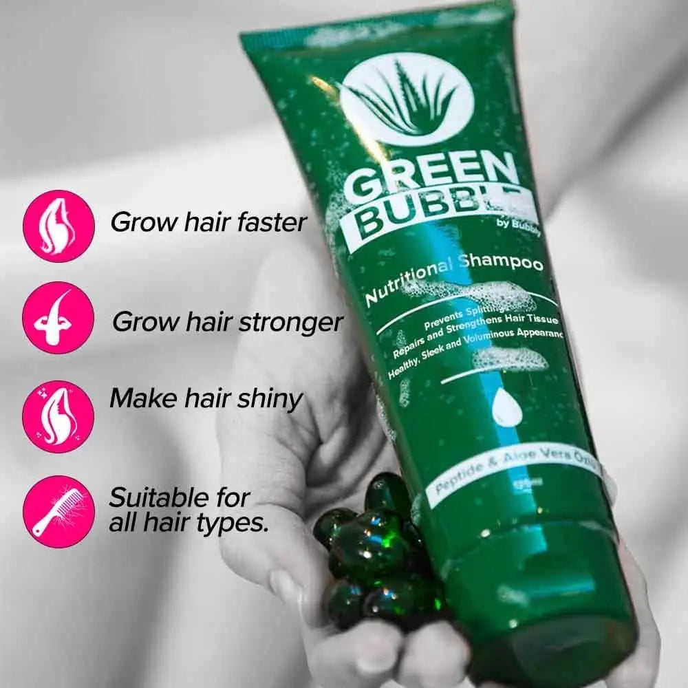 Green Bubble Hair Growth Set by Bubbly (Pack of 3)