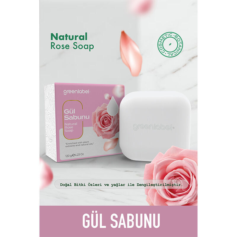 Greenlabel Rose Soap Moisturizing Cleansing Bar 120g