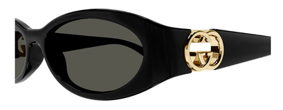 Gucci GG1660S 001 Black Square Sunglasses 54mm