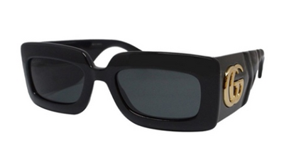Gucci GG0811S 001 Black Sunglasses with Smoke Lenses 53-21