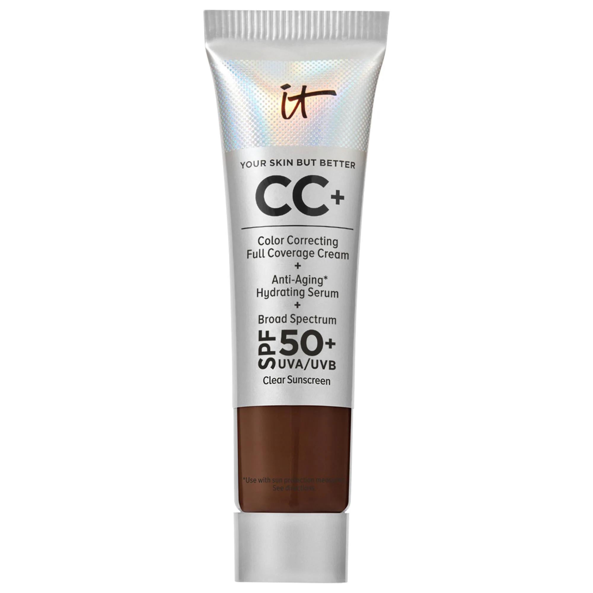 CC+ Cream Full Coverage Color Correcting Foundation SPF 50+: Hydrating Anti-Aging Serum, Flawless Finish, Sun Protection CC+ Cream SPF 50 Full Coverage Foundation | Color Correcting CC cream, full coverage foundation, SPF 50 foundation, color correcting foundation, anti-aging foundation, hydrating foundation, foundation for acne scars, foundation for redness, foundation for dark circles, hyaluronic acid foundation, makeup, face makeup, foundation, full coverage, SPF 50, hyaluronic acid, niacinamide, vitamin