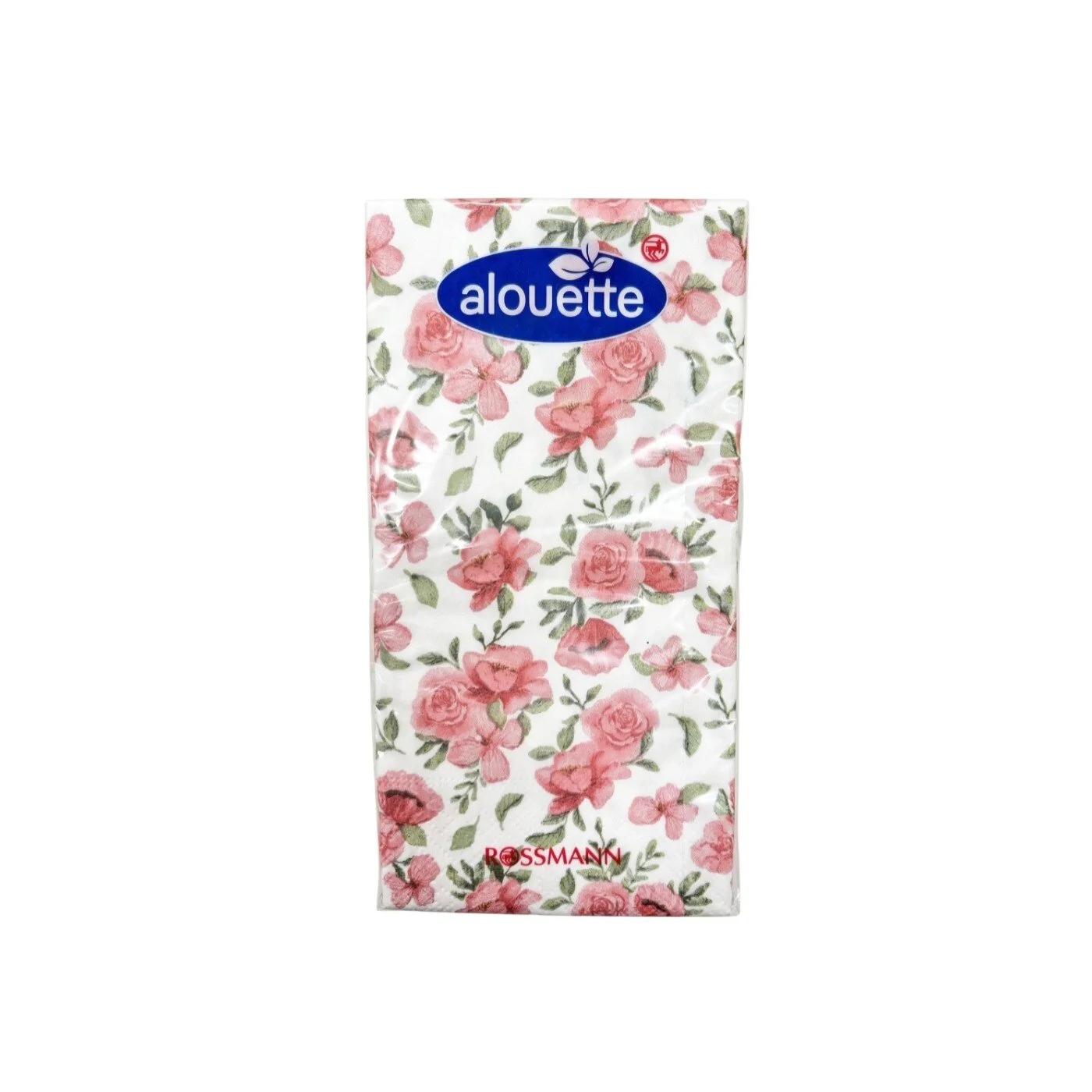 Alouette Spring Bistro Rose Napkins Floral 2-Ply 16-Pack