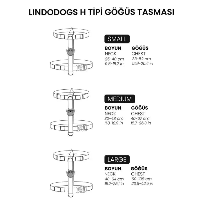 Lindo Red Line H-Type Dog Harness for Small Breeds