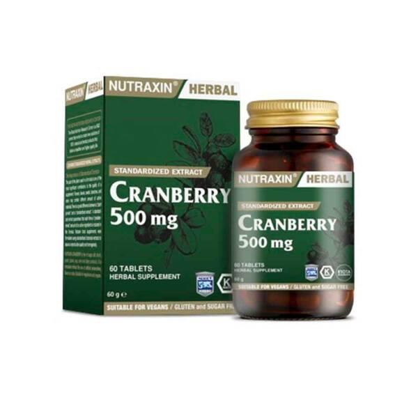 Nutraxin Cranberry Supplement 500mg - Urinary Tract Health Support for Women & Men - 60 Tablets, Vegan-Friendly & Allergen-Free - image 2