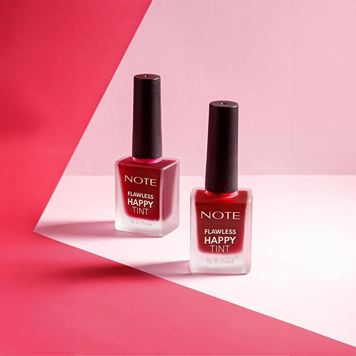 Note Cosmetics Flawless Happy Tint Lip & Cheek - Wild Cherry Pink: Natural Liquid Blush & Lip Stain for Radiant, Multi-Use Makeup Note Cosmetics Lip & Cheek Tint - Natural Pink Blush & Lip Stain lip and cheek tint, liquid blush, pink lip tint, natural blush, multi-use makeup, cheek stain, lip stain, Note Cosmetics, blush, lip color, cheek tint, makeup, cosmetics, natural look, easy to blend, buildable coverage, radiant complexion, youthful color, pink blush, pink lip stain, cheek color, natural makeup, mult