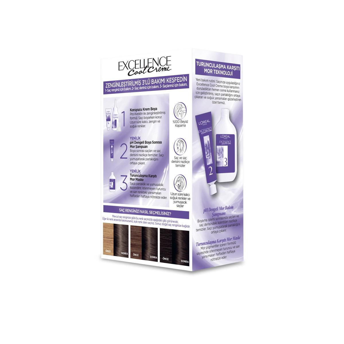 Loreal Paris Excellence Cool Creme Hair Dye 6.11 - Long Lasting Cool Tones & Nourishing Hair Color Loreal Paris Cool Creme Hair Dye - Long Lasting Cool Tones hair dye, cool tone hair color, long-lasting hair dye, nourishing hair dye, anti-orange hair dye, Loreal Paris, Excellence Cool Creme, hair care, beauty products, salon quality hair color, at-home hair dye