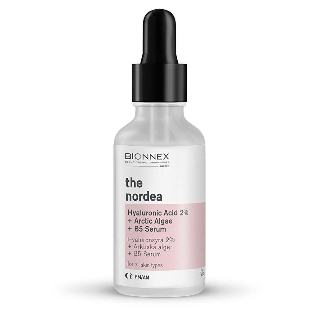 Bionnex Nordea Hyaluronic Acid Serum - Anti-Aging Skincare with Arctic Algae & Vitamin B5 - Face Serum