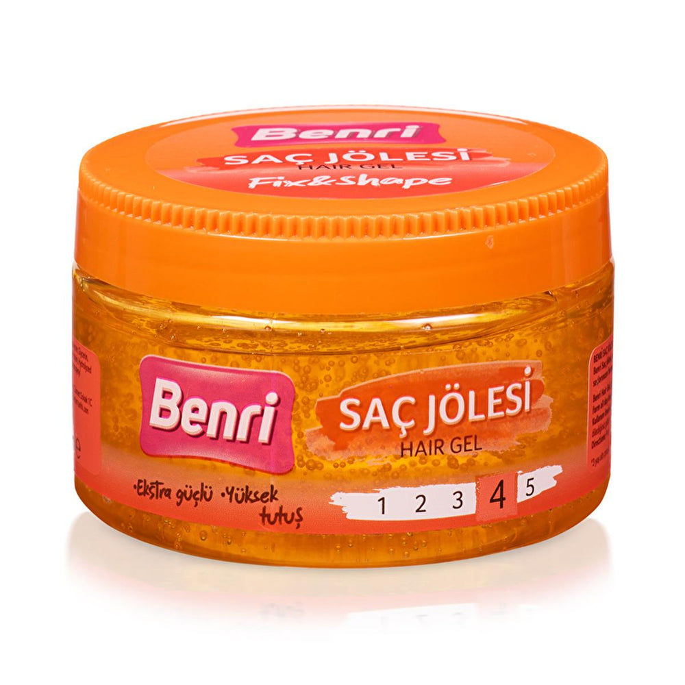 Benri Hair Gel 250ml - Strong Hold Styling Product for All Hair Types - Hair Styling