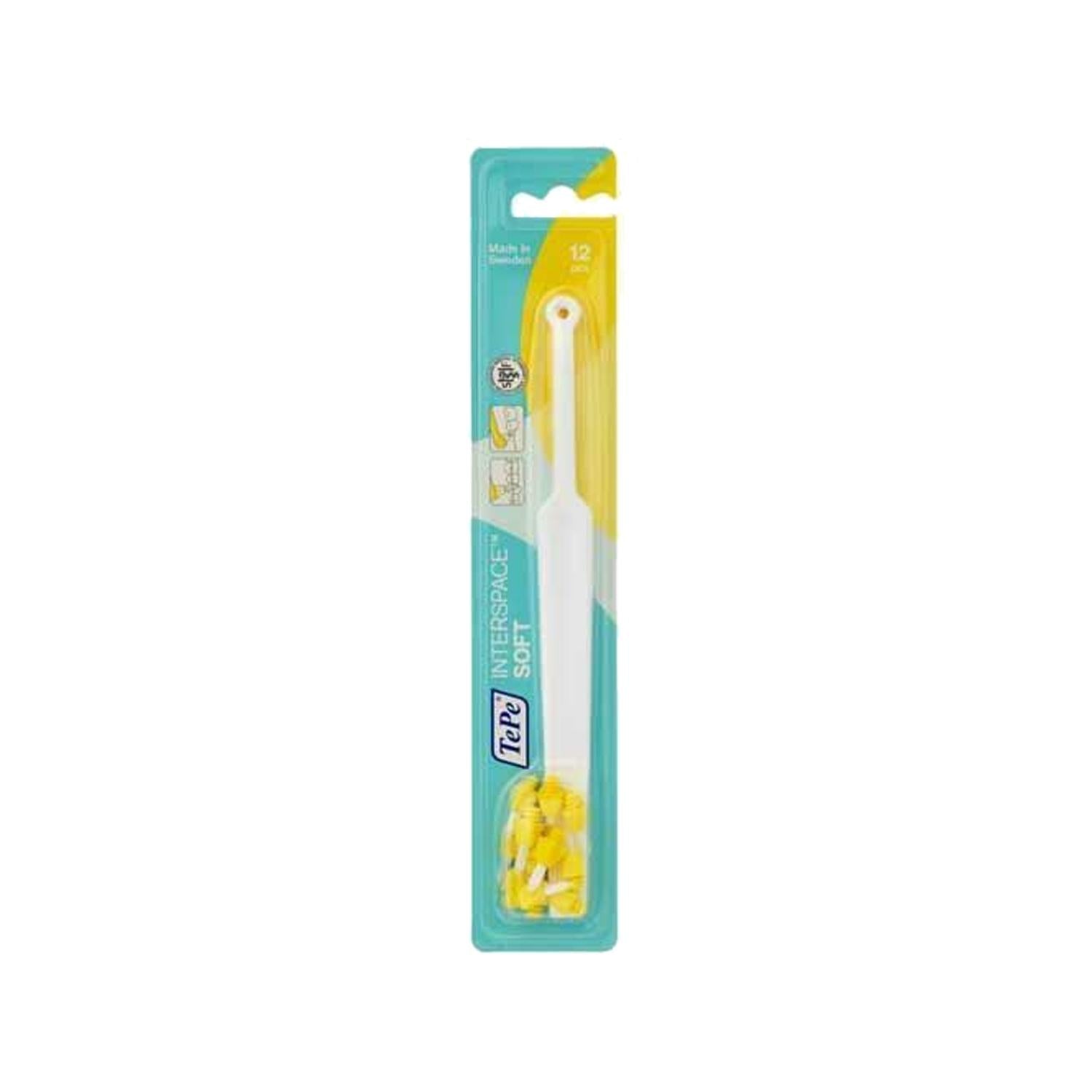 Tepe Interspace Soft Interdental Toothbrush - Gentle on Gums, Effective for Tight Spaces - White Tepe Interspace Soft Toothbrush for Interdental Cleaning interdental toothbrush, manual toothbrush, soft bristle toothbrush, Tepe Interspace, dental hygiene tool, oral hygiene, dental care, gum health, plaque removal, toothbrush for tight spaces, dental work, braces, implants
