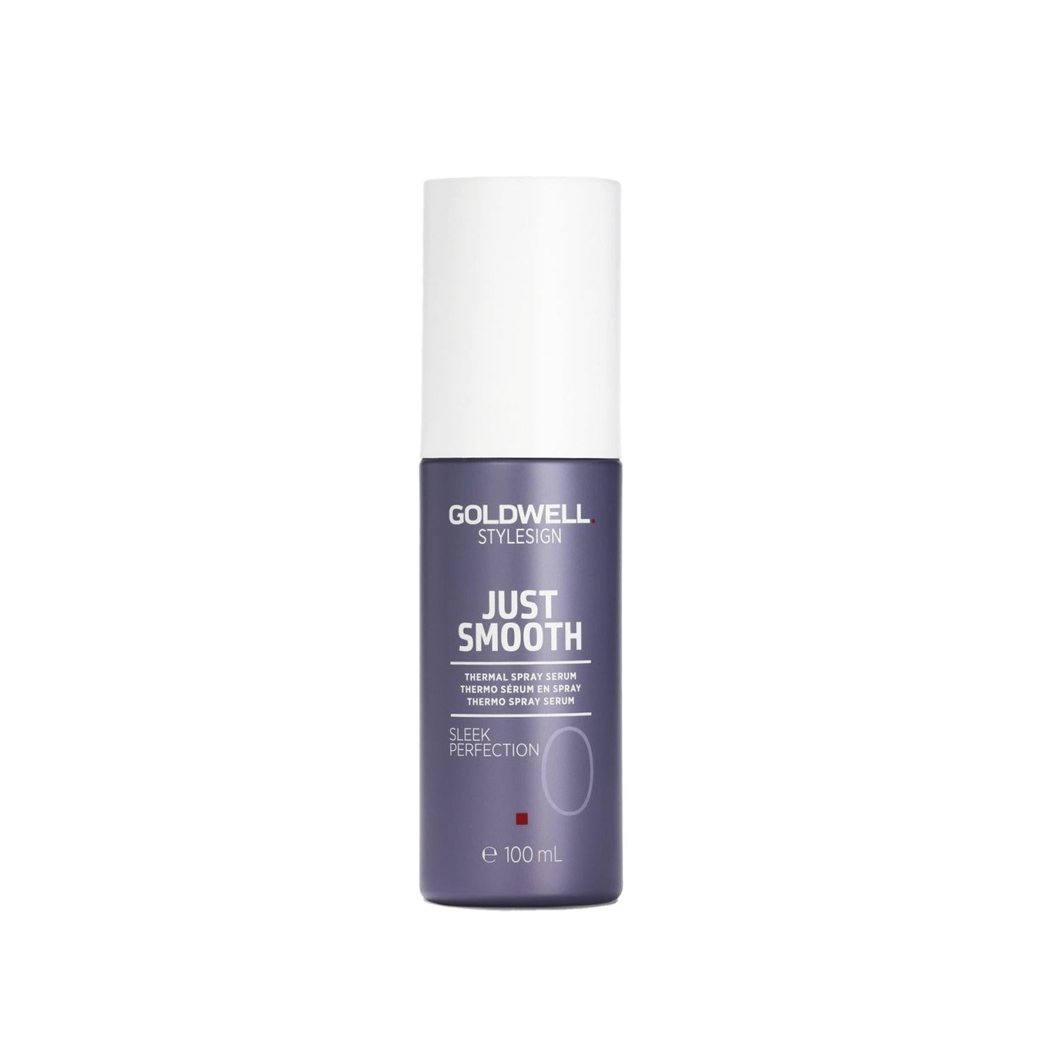 Goldwell Heat Protective Thermal Spray Serum - 3.38 fl oz - Sleek Perfection for Damaged Hair Goldwell Heat Protective Serum for Smooth Hair heat protectant spray, hair serum, Goldwell Just Smooth, thermal spray for hair, hair care product, sleek perfection, damaged hair, dry hair, frizzy hair, heat styling protection, hair protection, smooth hair, manageable hair, healthy-looking hair