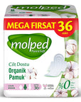 Molped Pure & Soft Long Sanitary Pads Mega Pack 36 Count