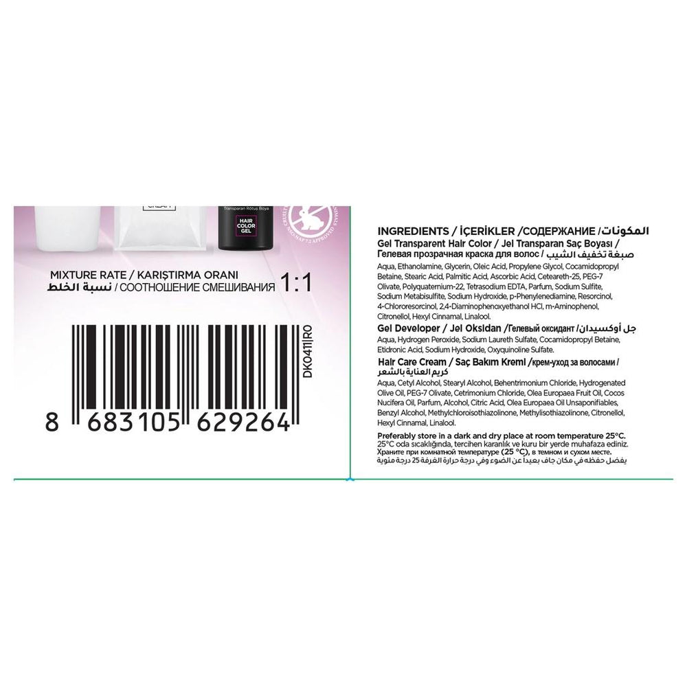 Sea Color Transparent Touch-Up Hair Dye Black Tones 100ml