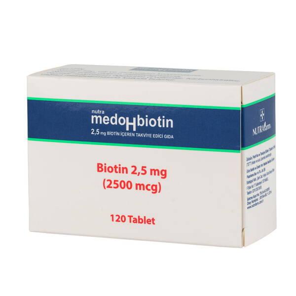 Dermoskin Medohbiotin Biotin 2.5mg Tablets - 120 Count Dietary Supplement for Hair, Skin, and Nail Health - image 4