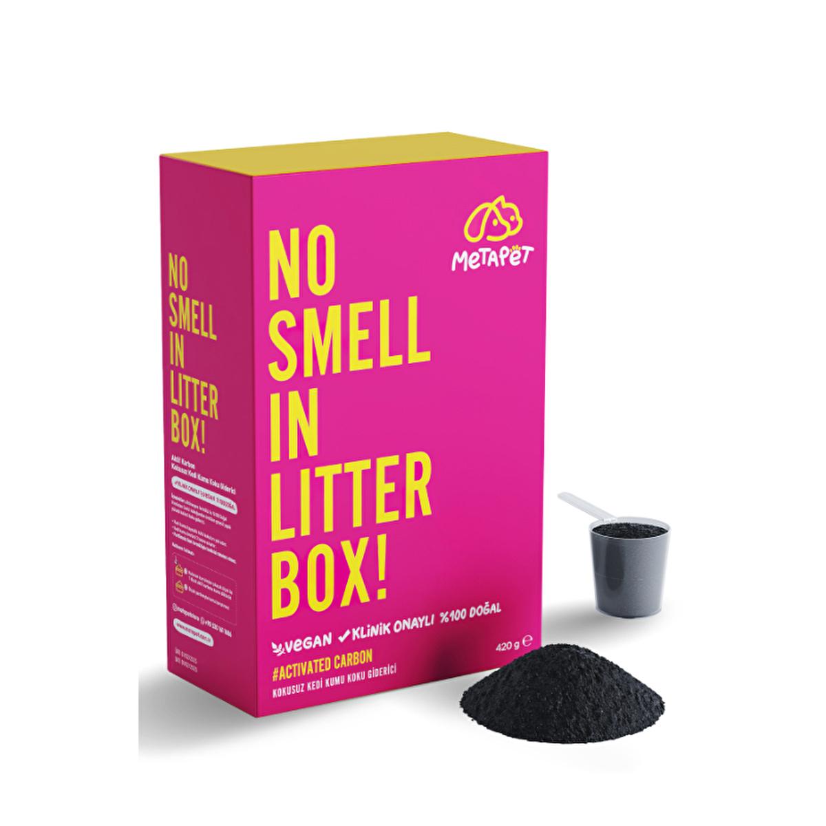 Metapet Natural Cat Litter Odor Absorber with Activated Carbon - 420g Natural Cat Litter Odor Absorber - Metapet natural cat litter odor absorber, activated carbon cat litter, odor control for cat litter, coconut shell cat litter product, pet hygiene products, cat litter odor eliminator, natural pet products, eco-friendly cat litter solutions, long-lasting odor control, parfum-free cat litter products, cat owners, pet care, natural odor eliminator, cat litter box solutions