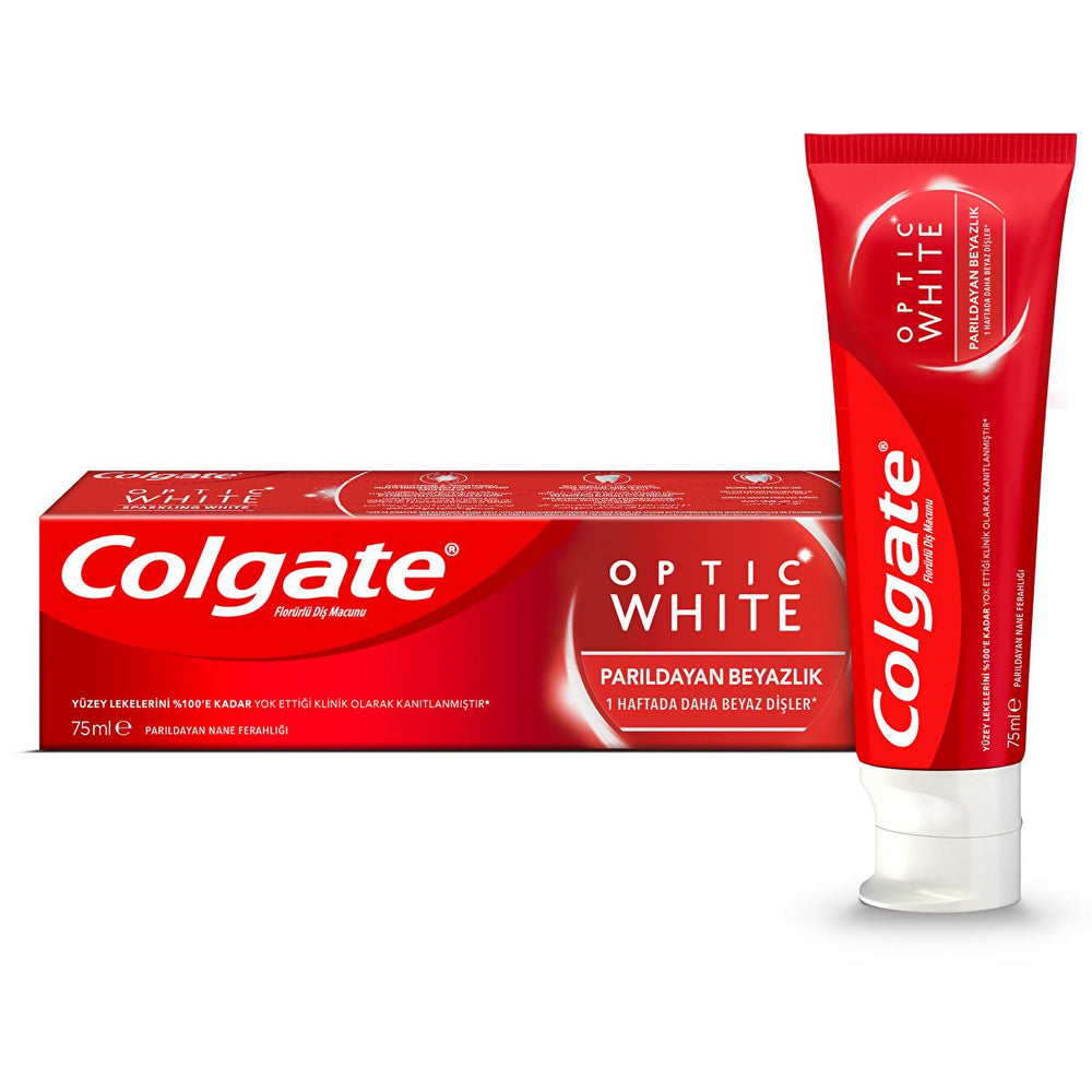 Colgate Optic White Whitening Toothpaste - Clinically Proven for Brighter Smile, 2.54 fl oz - Face Serum