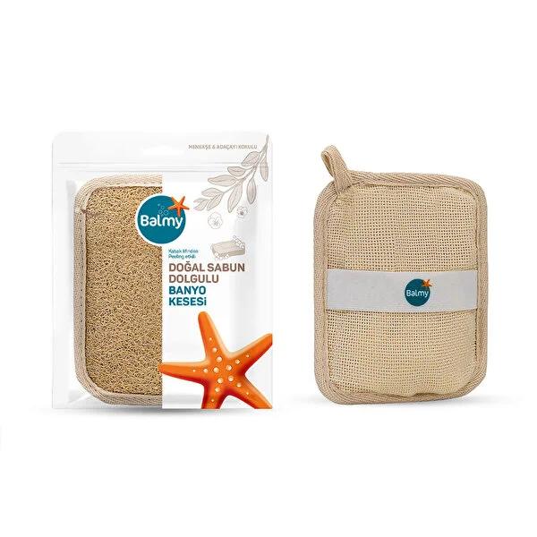 Balmy Banyo Natural Exfoliating Soap Mitt - Gentle Skincare, Sensitive Skin Care, Lavender Scented Balmy Banyo Natural Exfoliating Soap Mitt - Gentle Skincare natural soap, exfoliating mitt, gentle skincare, sensitive skin care, lavender scented soap, skincare routine, natural ingredients, gentle exfoliation, effective cleansing