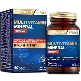 nutraxin multivitamin mineral immune tablet bottle, nutraxin multivitamin mineral immune tablets on a white background Nutraxin Multivitamin Mineral Immune - 60 Tablets Nutraxin Multivitamin Mineral Immune Tablets nutraxin, multivitamins, immune-support, energy-boost, dietary-supplements, health, vitamins, mineral-supplements, wellness, ai-generated