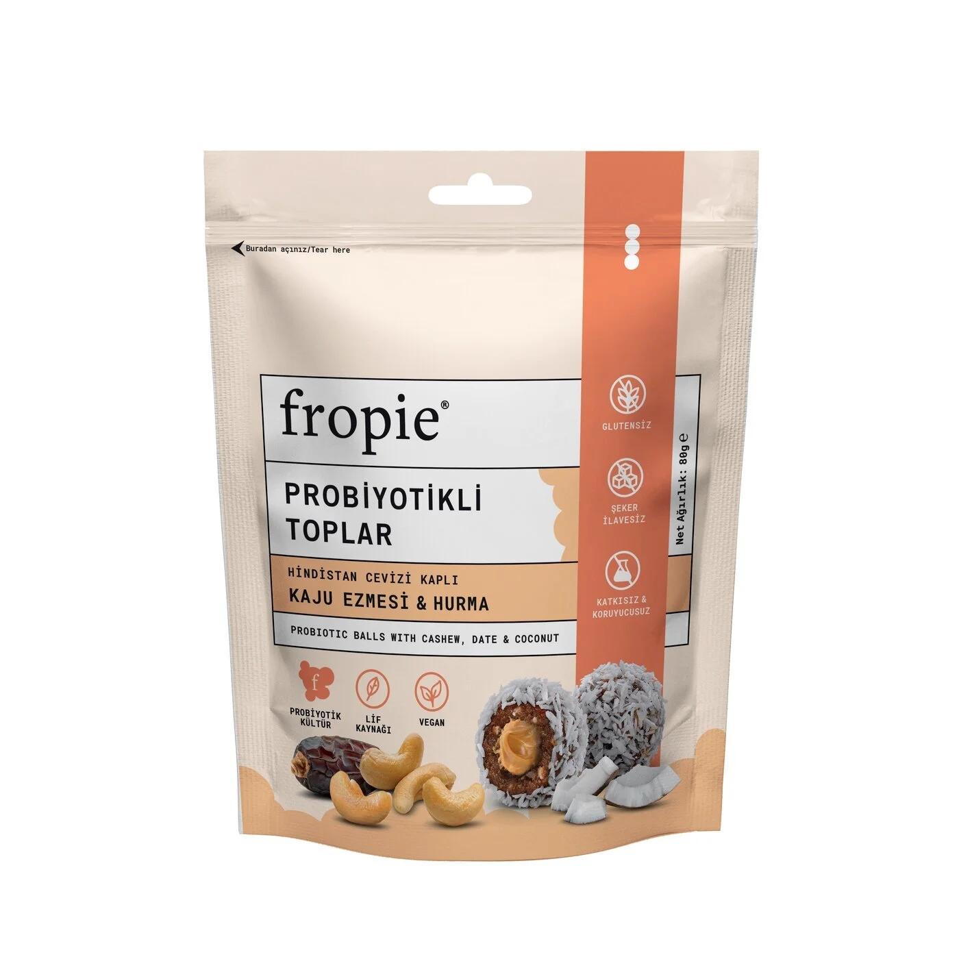 Fropie Probiotic Date Balls with Cashew Butter Snack
