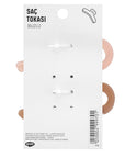 Eklips Frosted Figure Hair Clips Pink & Brown 2-Pack