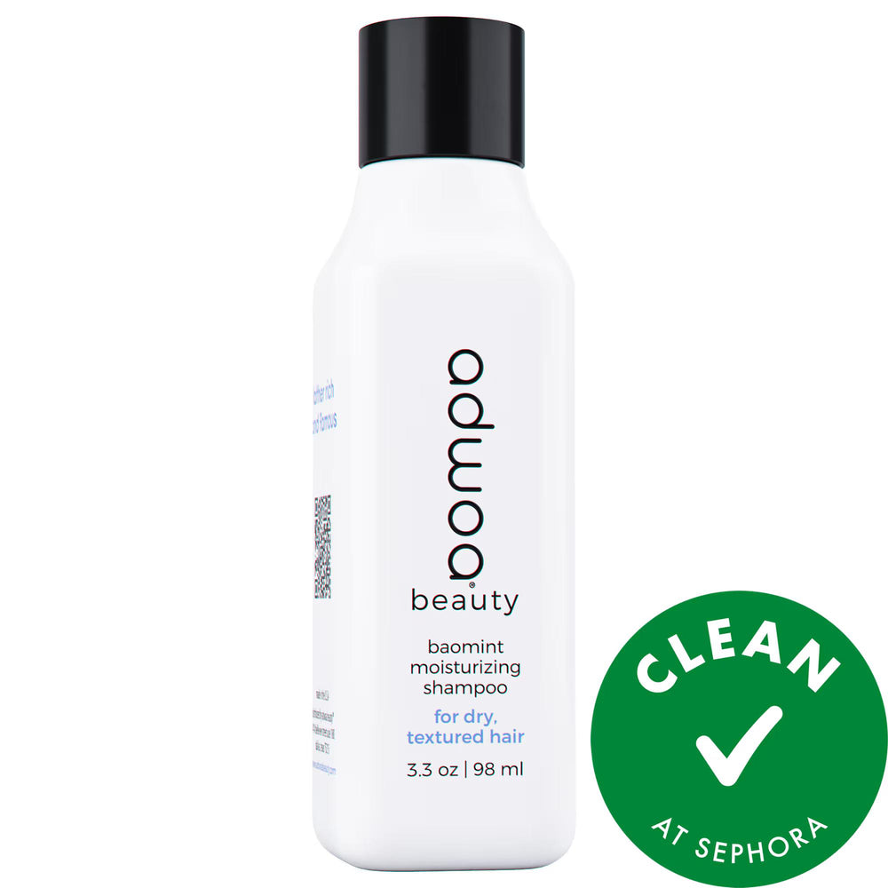 Baomint Moisturizing Shampoo - Gentle, Sulfate-Free, Vegan & Cruelty-Free for Dry, Curly Hair - Nourishes Scalp, Promotes Shine Baomint Moisturizing Shampoo for Dry, Curly Hair moisturizing shampoo, curly hair care, vegan hair products, cruelty-free shampoo, sulfate-free shampoo, dry scalp relief, nourishing hair care, gentle cleansing, aloe leaf juice, baobab oil, peppermint oils, vegan, cruelty-free, hair nourishment, scalp soother, Sephora Clean at Sephora