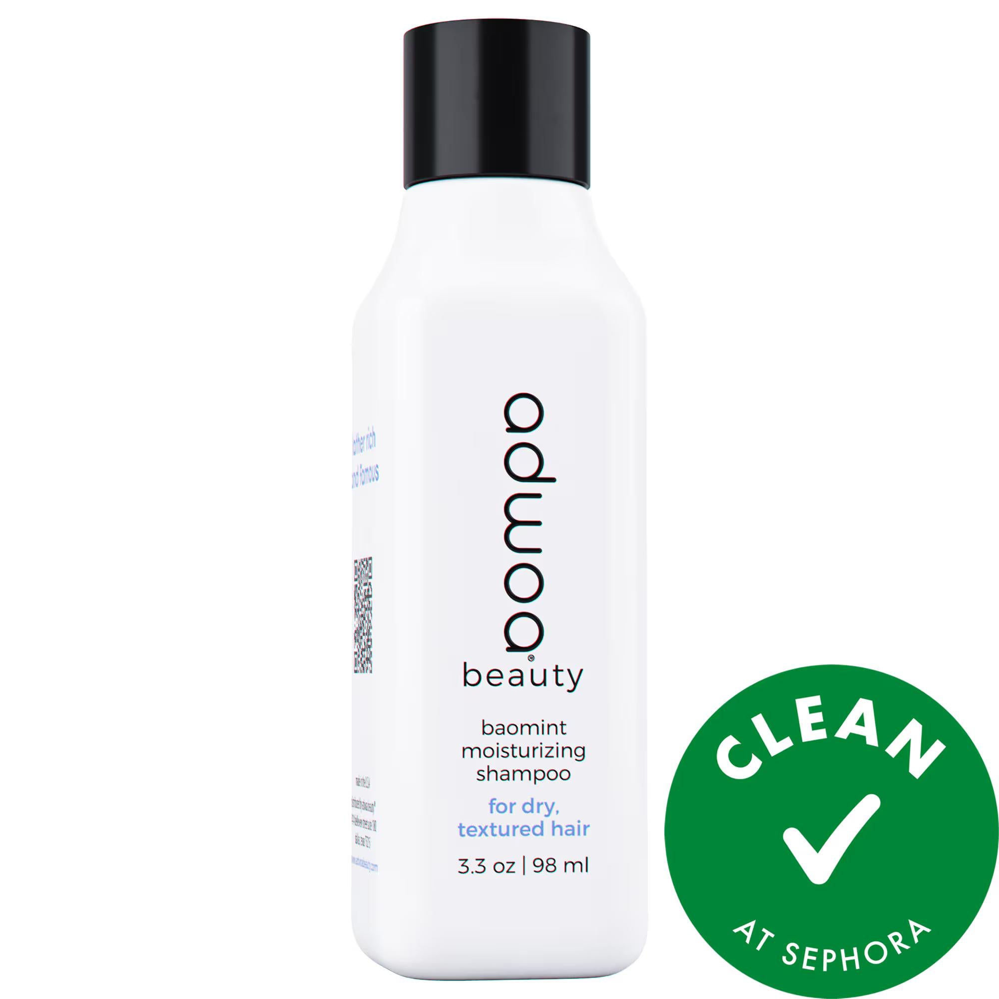 Baomint Moisturizing Shampoo - Gentle, Sulfate-Free, Vegan &amp; Cruelty-Free for Dry, Curly Hair - Nourishes Scalp, Promotes Shine Baomint Moisturizing Shampoo for Dry, Curly Hair moisturizing shampoo, curly hair care, vegan hair products, cruelty-free shampoo, sulfate-free shampoo, dry scalp relief, nourishing hair care, gentle cleansing, aloe leaf juice, baobab oil, peppermint oils, vegan, cruelty-free, hair nourishment, scalp soother, Sephora Clean at Sephora