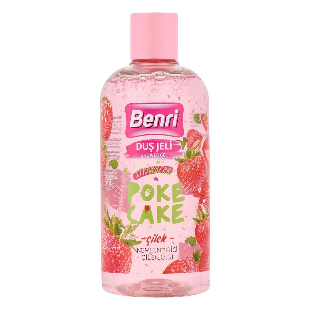 Benri Strawberry Poke Cake Shower Gel 500 ml