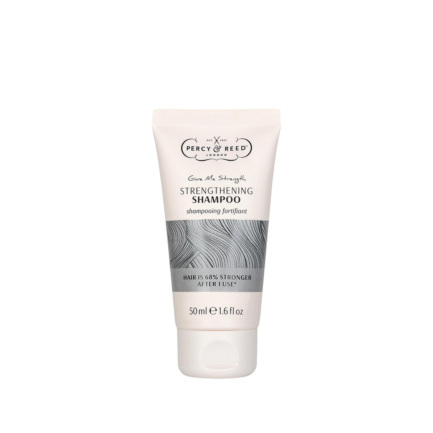 Percy & Reed Give Me Strength Sulfate-Free Shampoo: Gentle Cleansing, Strengthens Hair, Travel Size (50ml) Percy & Reed Sulfate-Free Shampoo: Gentle, Strengthens Hair Sulfate-free shampoo, Gentle shampoo, Shampoo for sensitive scalp, Travel size shampoo, Strengthening shampoo, Percy & Reed shampoo, gentle hair care, sensitive scalp, sulfate free, travel shampoo, strengthening, hair breakage, split ends, resilient hair, hair cleansing, gifts for her, gifts for sensitive skin, hair care, shampoo, hair product