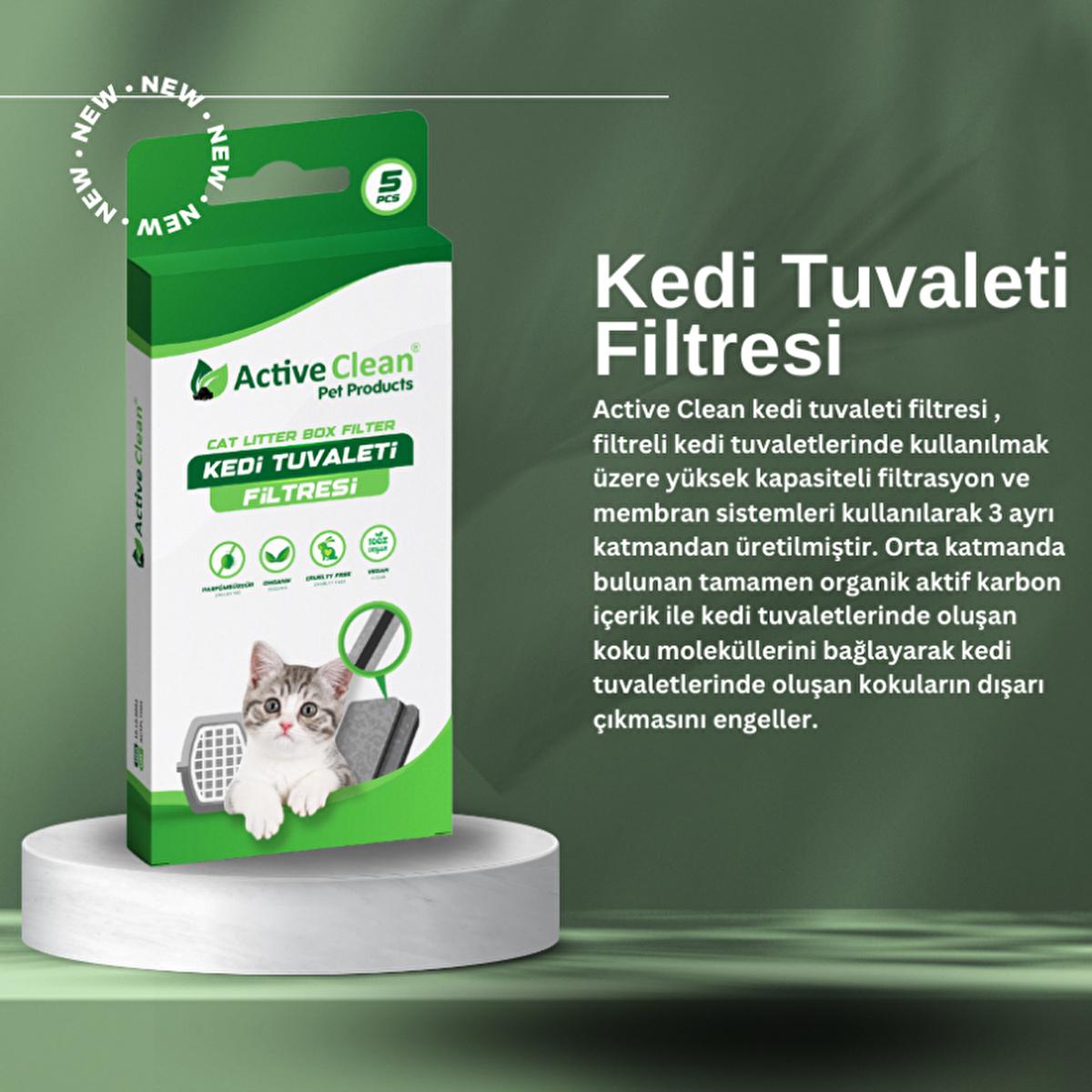 Active Clean Cat Litter Box Filters 5 Pack - Odor Control, 3-Layer Filtration, Organic Active Carbon Active Clean Cat Litter Box Filters - Odor Control & Air Quality cat litter box filters, odor control for cat litter, active carbon filters for pets, litter box accessories, pet hygiene products, cat owners, pet care, odor reduction, air quality improvement, organic active carbon, durable litter box solutions
