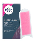 Veet Profesyonel Wax Strips for Hair Removal - Easy Gelwax Technology for Smooth Skin up to 28 Days - Normal Skin, 20 Strips Veet Wax Strips for Smooth Skin - 20 Strips hair removal wax strips, Veet wax strips, normal skin hair removal, easy gelwax technology, body hair removal for women, waxing, hair removal, beauty, personal care, grooming, Veet Profesyonel