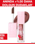 Maybelline Lifter Plump Lip Gloss - Coca Zing, Instantly 30% Fuller Lips, Long-Lasting Plumping Effect - Lip Gloss