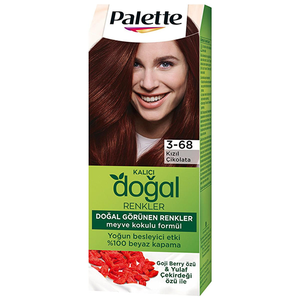 Palette Natural Hair Dye - Red Chocolate (3-68) - Long-Lasting Color with Natural Ingredients - view 3