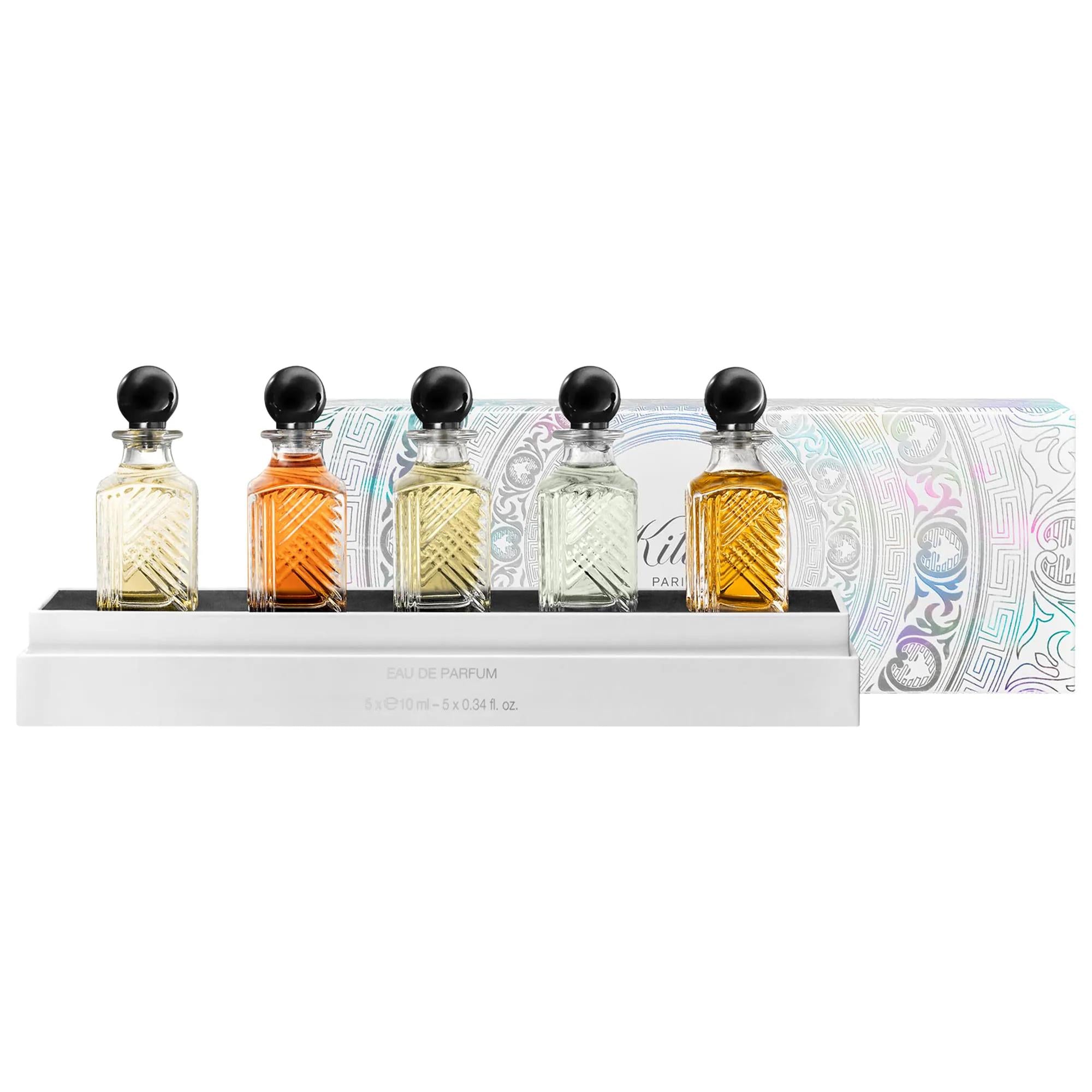 KILIAN Paris Mini Perfume Set - Luxury Fragrance Gift Set with 5 Iconic Scents KILIAN Paris Mini Perfume Set - Luxury Gift KILIAN Paris Mini Perfume Set, Luxury fragrance gift set, Limited-edition perfume collection, Miniature perfume sampler, Holiday gift fragrance set, Perfume gift sets, Fragrance sampler, Luxury gifts, Fragrance sets, KILIAN Paris fragrances, Good Girl Gone Bad, Love Don't Be Shy, Black Phantom, Sacred Wood, Angels' Share