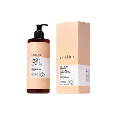Coskim Sebum Control Cleansing Gel - Vegan AHA-BHA Face Wash for Oily Skin, 13.53 fl oz Coskim Sebum Control Cleansing Gel - Vegan AHA-BHA Face Wash sebum control cleansing gel, vegan face wash, AHA-BHA cleanser, combination and oily skin care, chemical-free facial cleanser, acne-prone skin care, blackhead solution, vegan skincare, gentle face wash, daily facial cleanser, cruelty-free cosmetics, eco-friendly skincare, sensitive skin friendly, pore cleansing, makeup remover, dirt remover, balanced complexion