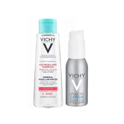 vichy makeup remover 200ml, vichy eyebrow and eyelash serum 15ml set Vichy Makeup Remover 200ml + Eyebrow & Eyelash Serum 15ml Set Vichy Makeup Remover & Eye Serum Set - 200ml & 15ml vichy, makeup-remover, eyelash-serum, skincare, makeup, beauty, ai-generated, eye-care, micellar-water, nourishing