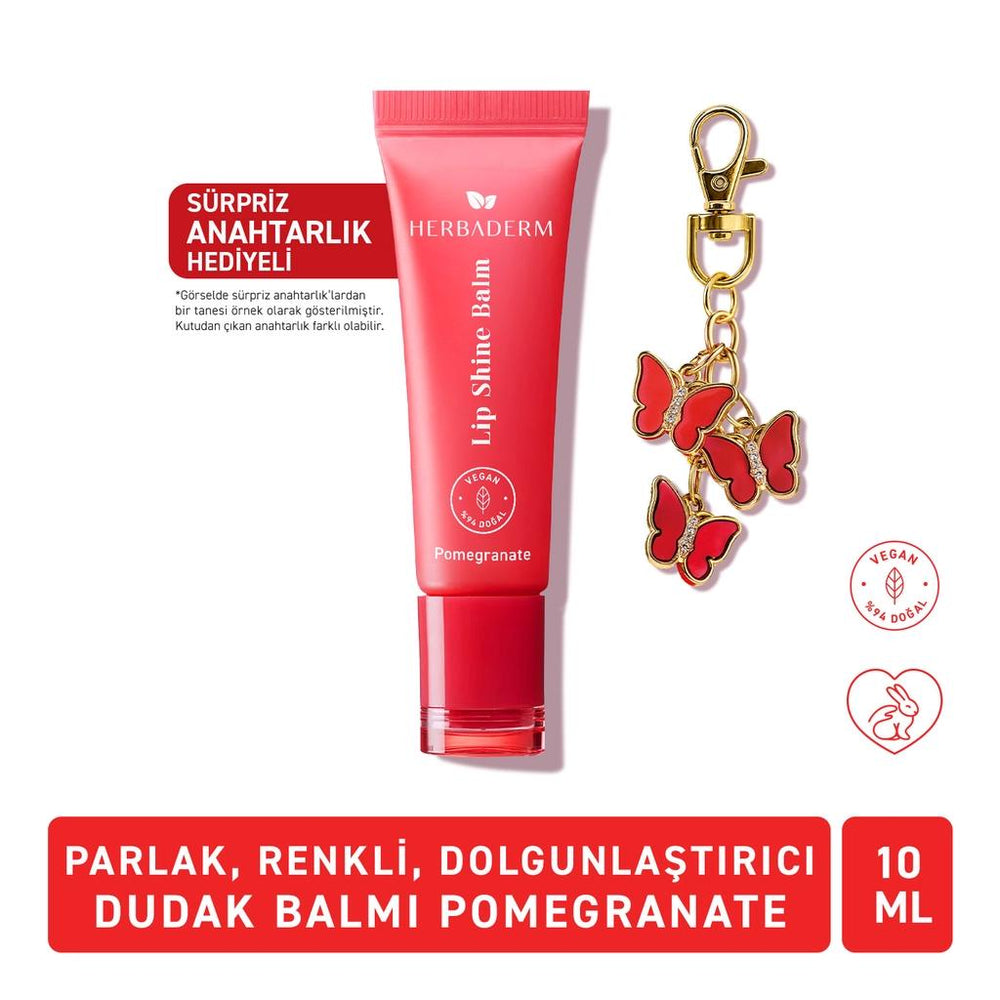 Herbaderm Pomegranate Lip Balm for Shiny Lips 10 ml